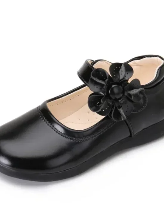 Adorable Mary Jane Shoes for Girls| Flower Detail | Boutique | BeccaLuxuryKids - Picture 4 of 5